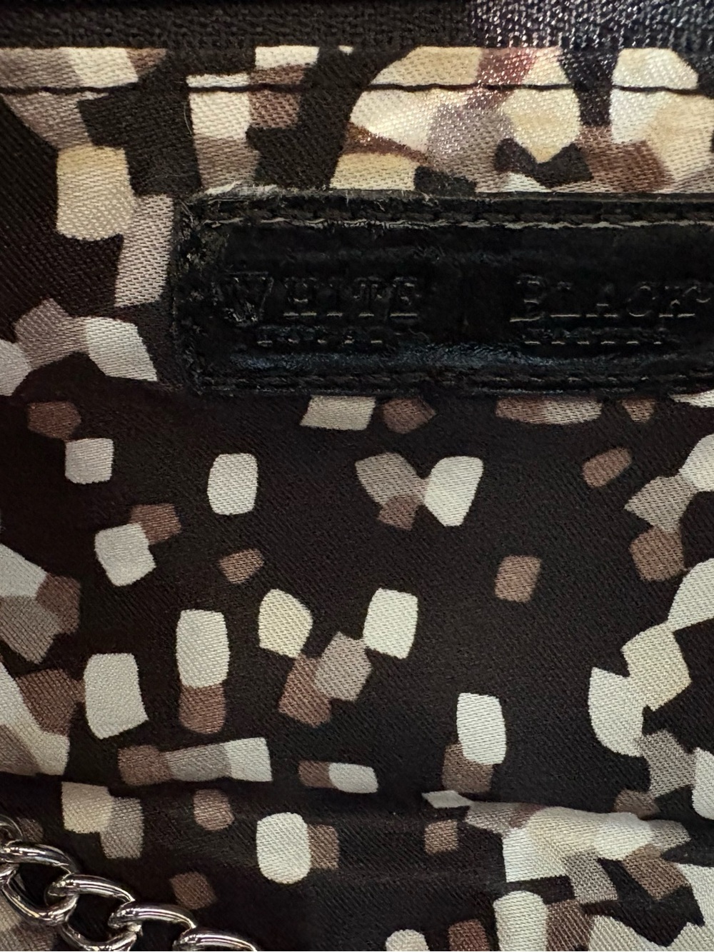 White House Black Market Black Chain Strap Black Purse/Clutch - Picture 11 of 12